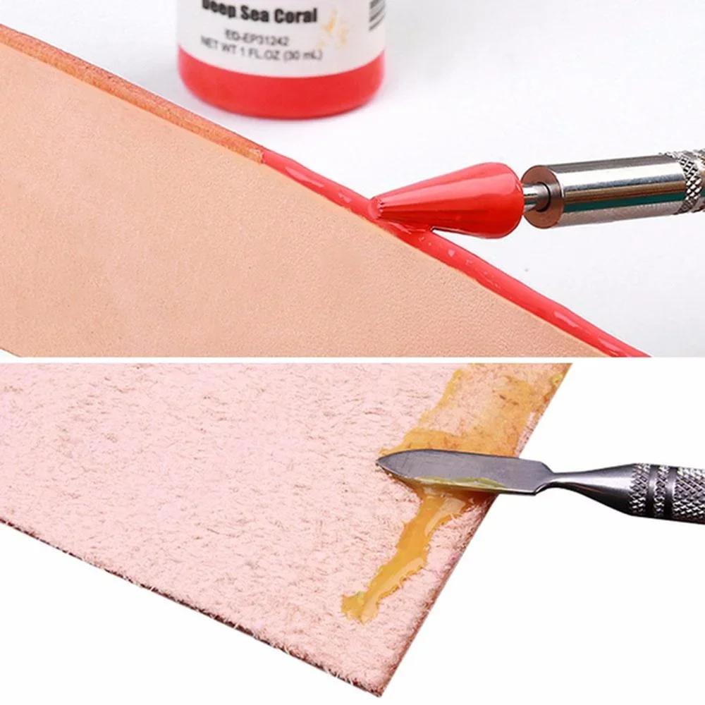 Stylo applicateur de embauà l'huile pour bord en cuir, rouleau de peinture rapide, outil artisanal,