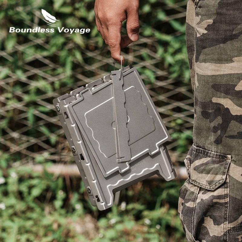 Boundless Voyage-Réchaud de camping en titane, réchaud à bois portable, multi-carburants, adapté pou