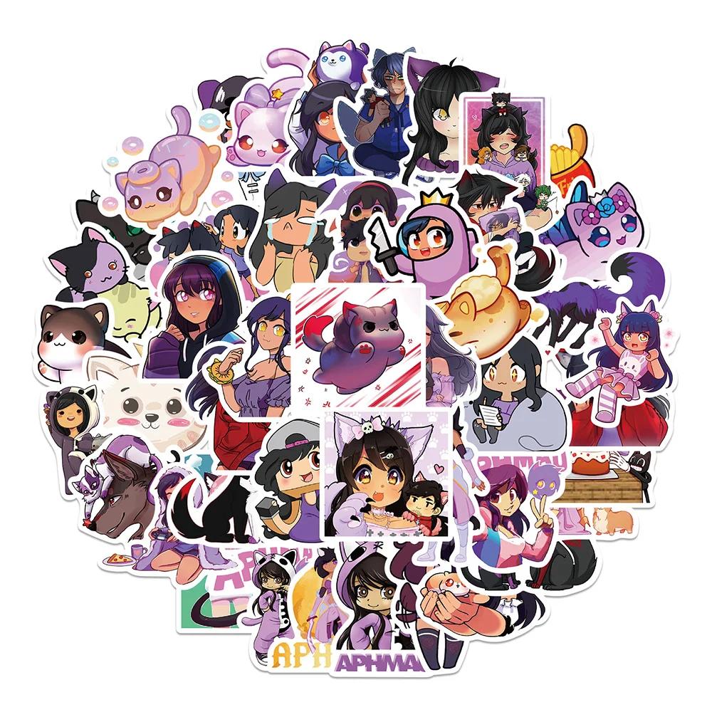 Autocollants de dessin animé Aphmau, 10/30/50 pièces, autocollants amusants pour téléphone portable,