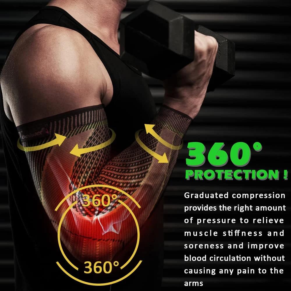 Manchons de Compression de bras de sport, Support de coude antidérapant pour jeunes adultes, cyclism