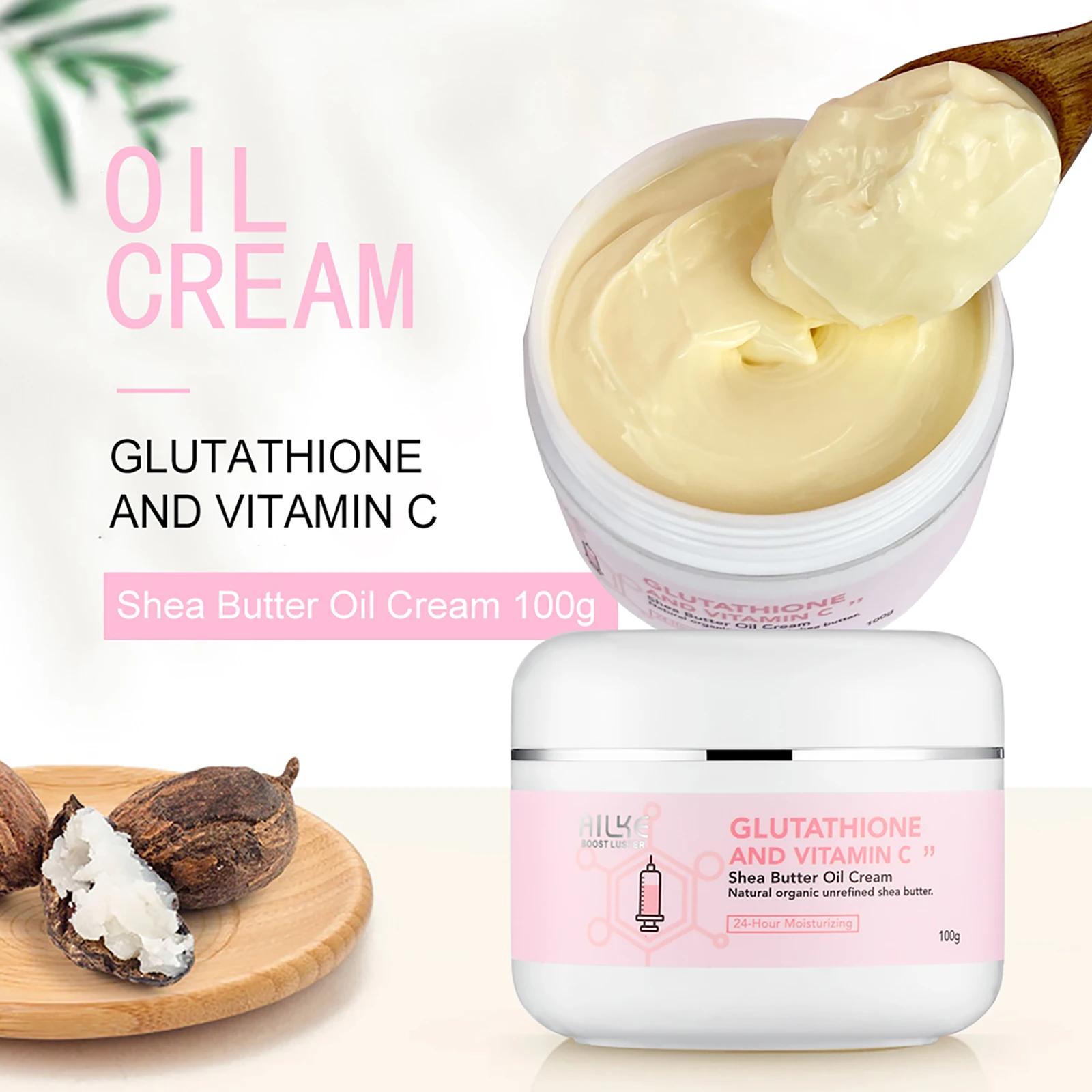 AILKE Crème blanchissante à l'huile de beurre de karité biologique, éclaircissante, hydratante, nour