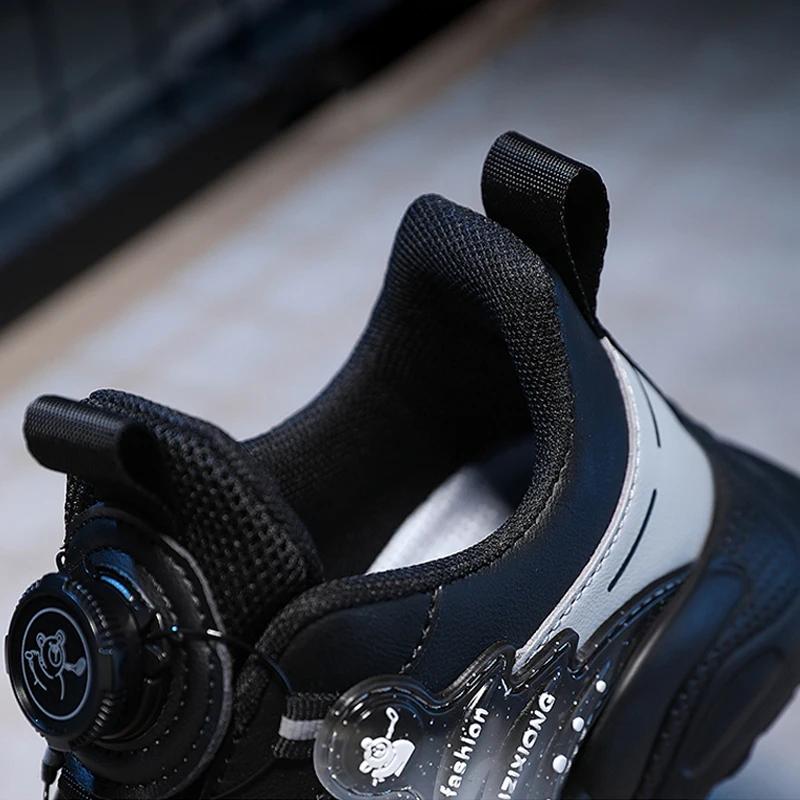 Baskets en cuir légères et antidérapantes pour enfants, chaussures décontractées pour garçons et étu