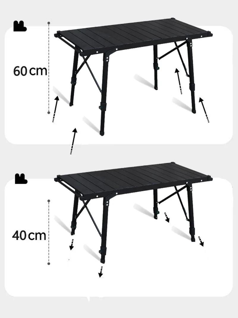 Lohascamping Camping pliant multifonctionnel IGT table ensemble complet rouleau brasero table jambe