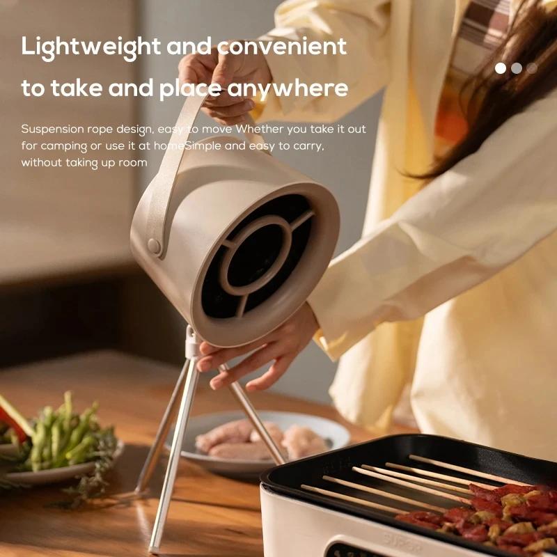 Ventilateur portable, petite hotte de cuisine, extracteur, alimentation USB, hotte de cuisine de bur
