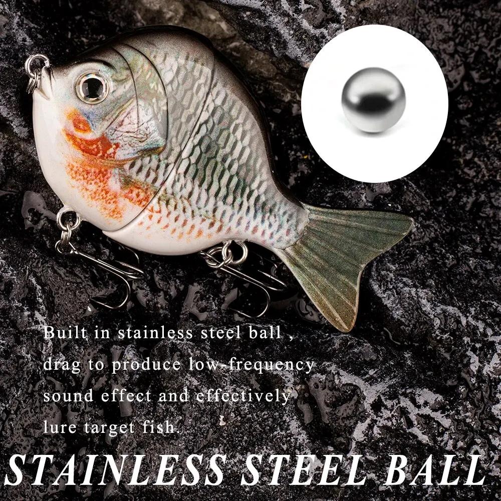 1 pièces 9CM 34.5G appât coulissant simple joint en plastique Swimbait poisson-soleil pêche bar leur