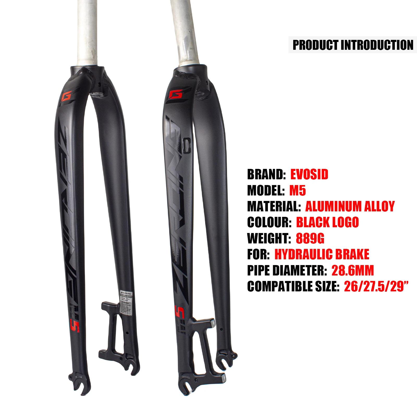 EVOSID-Fourche de VTT M5 M6 en Alliage d'Aluminium, Convient pour Vélo de Route, V-Brake, 26/27.5/29
