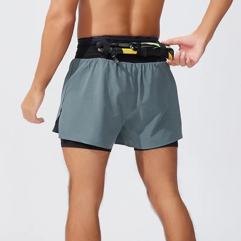 Short sport 2 en 1 homme marathon fitness multi-poches - Double pont basket course