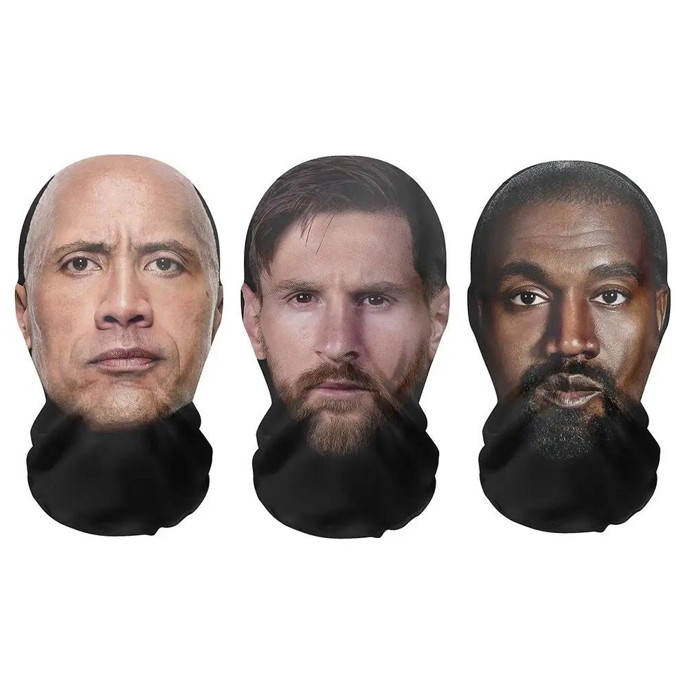 Masque intégral unisexe 3D Skull, Eagle Wolf, Kobe James Mock Hat, Bandana Head planchers f, Sauna B