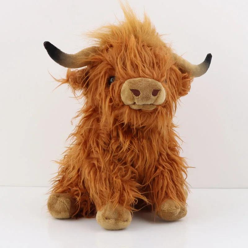 25cm Simulation Highland vache en peluche poupée animale doux en peluche Highland vache en peluche j