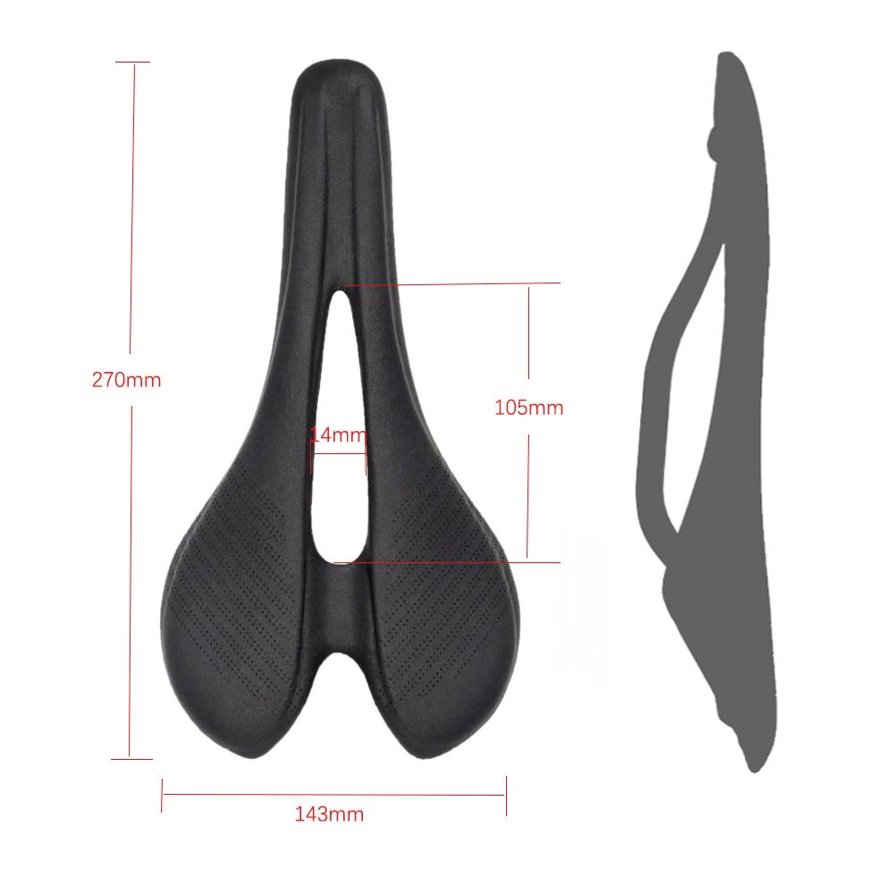 Selle de vélo en fibre de carbone de haute qualité, siège de vélo VTT, coussin de route, 115g, 270x1