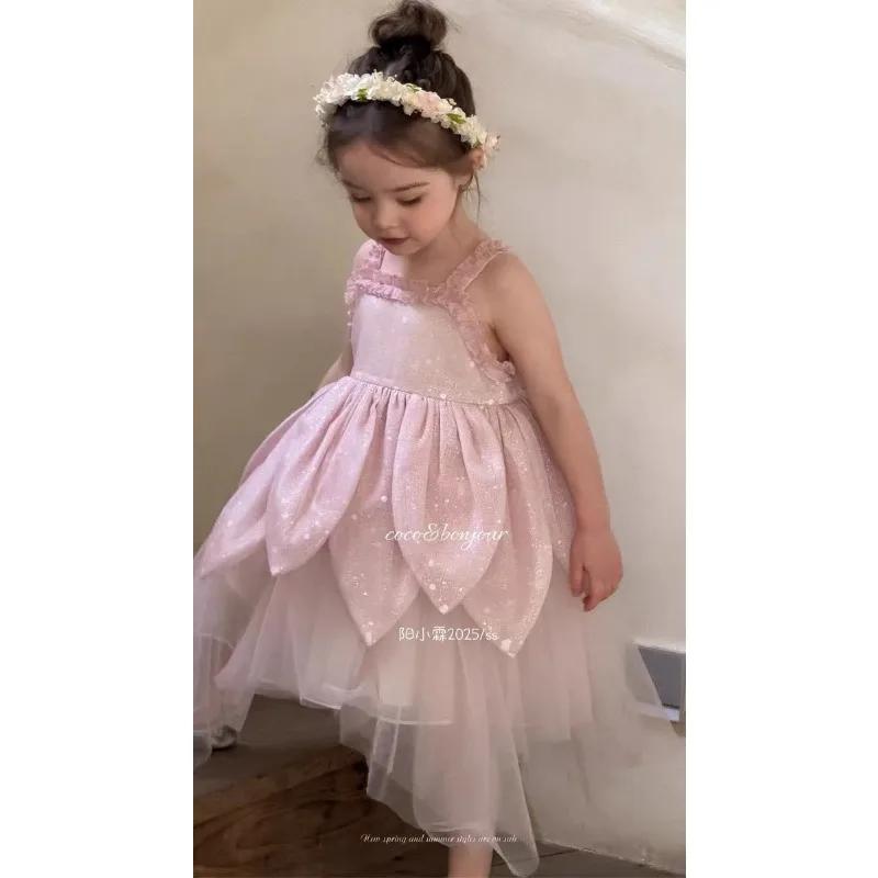Jupe débardeur d'été pour filles, jupe à bretelles pour enfants, robe de princesse pour enfants, nou