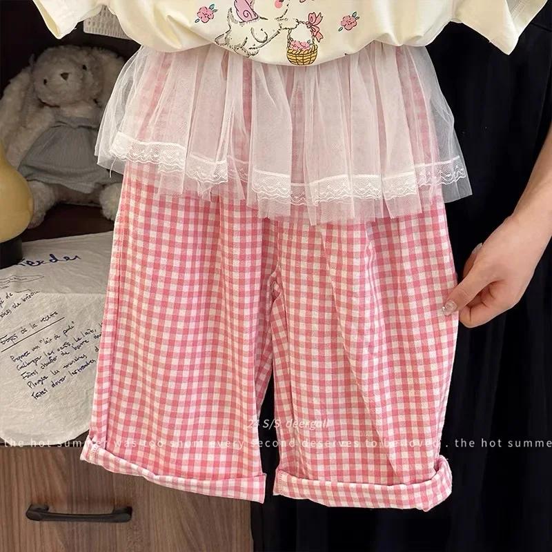 Ensembles de vêtements pour enfants, chemisier camée d'animaux victoriens + pantalon à carreaux en d