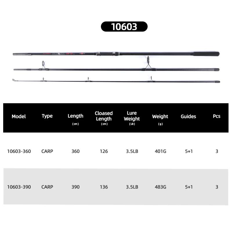 MIFINE PAROSSA CARP SPIN 3.5LB leurre canne à pêche 3.6 M/3.9 M moyen rapide en Fiber de carbone can