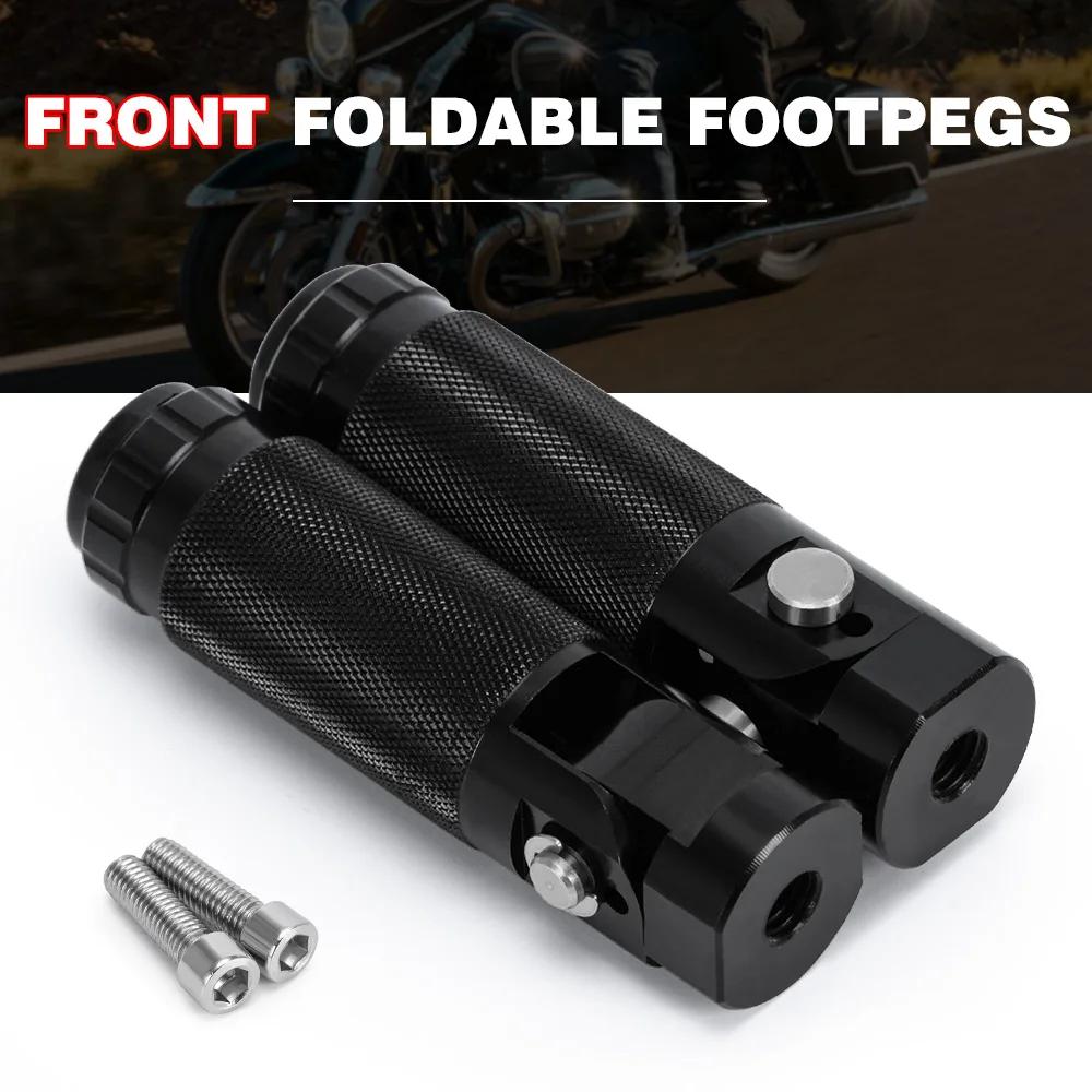 Repose-Pieds Pliants Universels CNC en Aluminium pour Moto, Pédales Arrière Premium, Pieds Libres