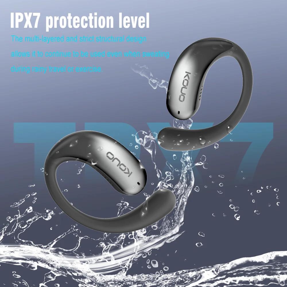 KOUO traduction casque véritable sans fil Bluetooth 5.4 haute qualité mémoire fil d'acier affaires é
