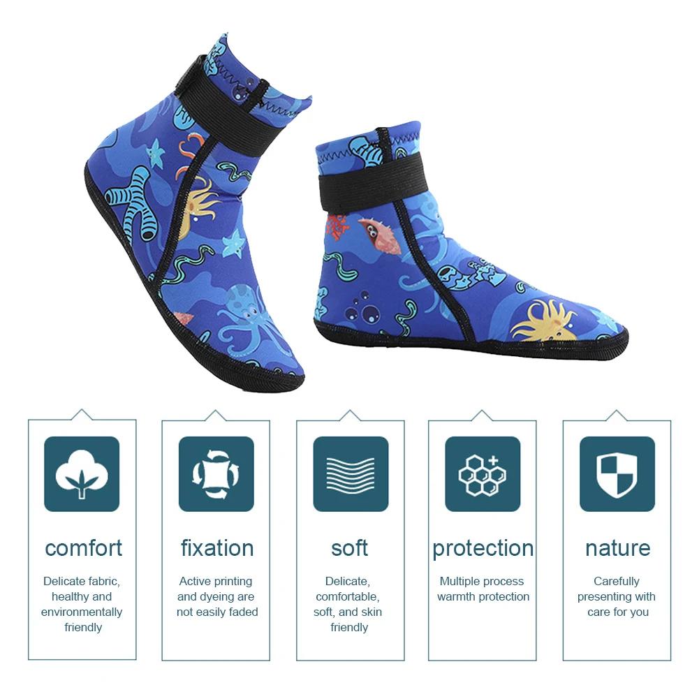 Chaussettes de plage réglables en néoprène pour enfants, chaussettes d'eau, chaussettes de sable, ch