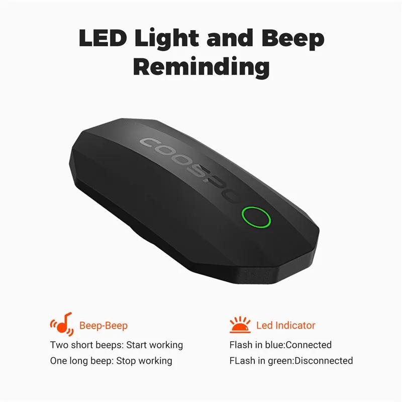 COOSPO H808S capteur de fréquence cardiaque sangle pectorale moniteur HRM ANT + Bluetooth avec IP67