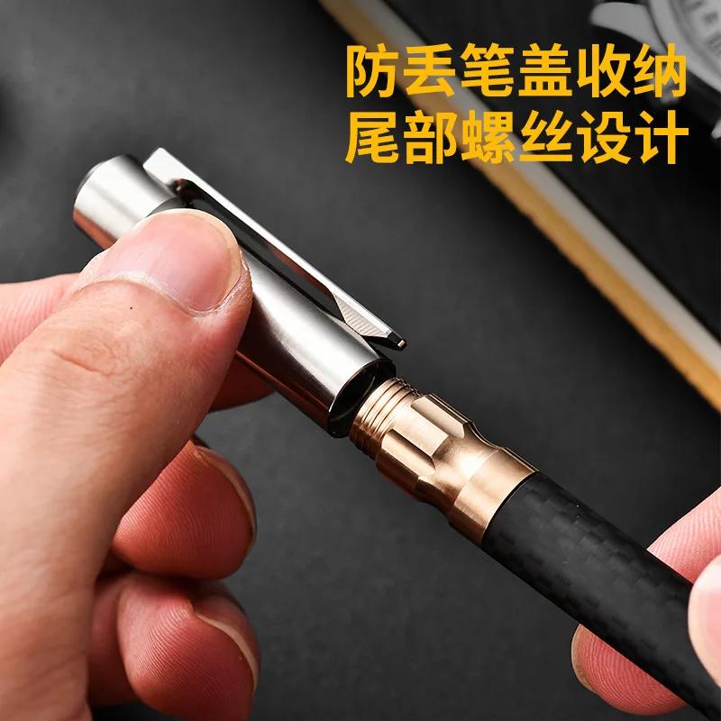 EDC-Stylo en laiton en alliage de titane, avec collection d'écriture, multifonctionnel, portable, ou