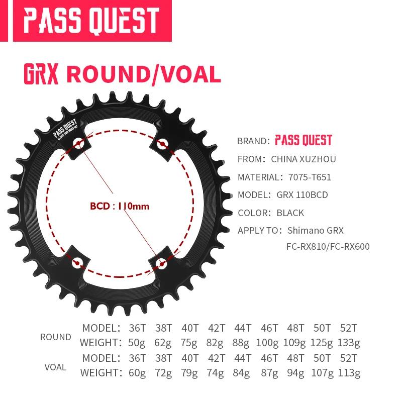 PASS QUEST GRX manivelle spéciale G110BCD plaque dent à quatre griffes dents positives et négatives