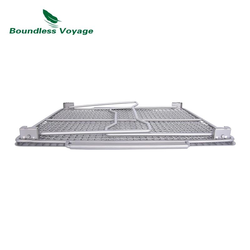 Boundless Voyage Portable Grill, Table de camping, Pliant en titane, Grille de feu de camp, Pique-ni