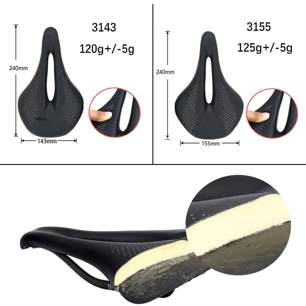 ELITA ONE selle en carbone Super légère 240x143/155mm 96g vtt vélo de route coussin en cuir siège de