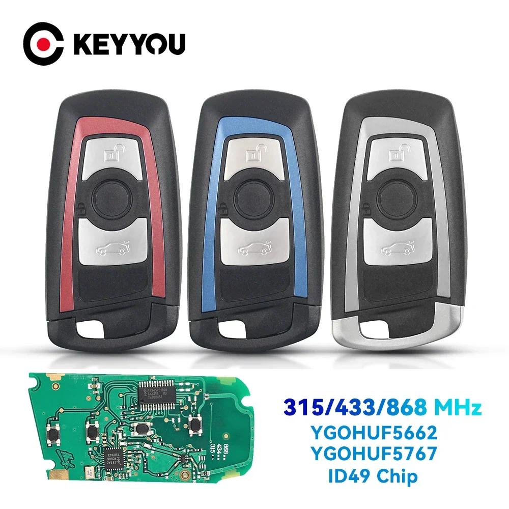 KEYYOU HUF5662 HUF5767 HUF5661 clé à distance ID49 pcf7945 pour BMW série F 3 5 7 X5 X6 F20 F22 F30