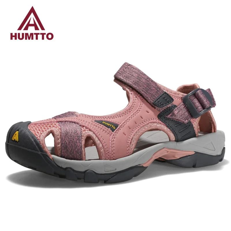 HUMTTO-Sandales d'été pour femmes, chaussures de plage à séchage rapide, respirantes, marque de luxe