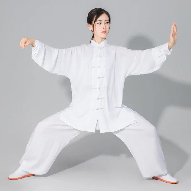 Costume Tai Chi Kung Fu coton hommes femmes - Uniforme arts martiaux Wing Chun veste pantalon