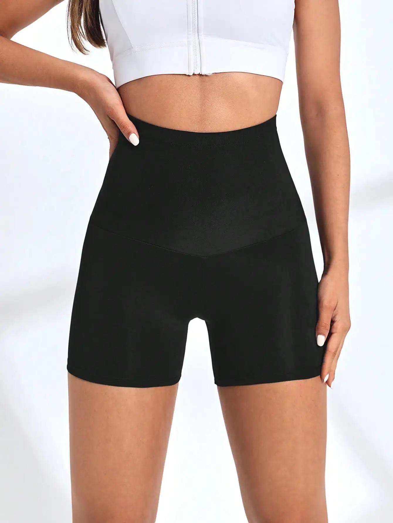 Short de sauna taille haute femme - Pantalon yoga fitness respirant pour vélo et course rapide