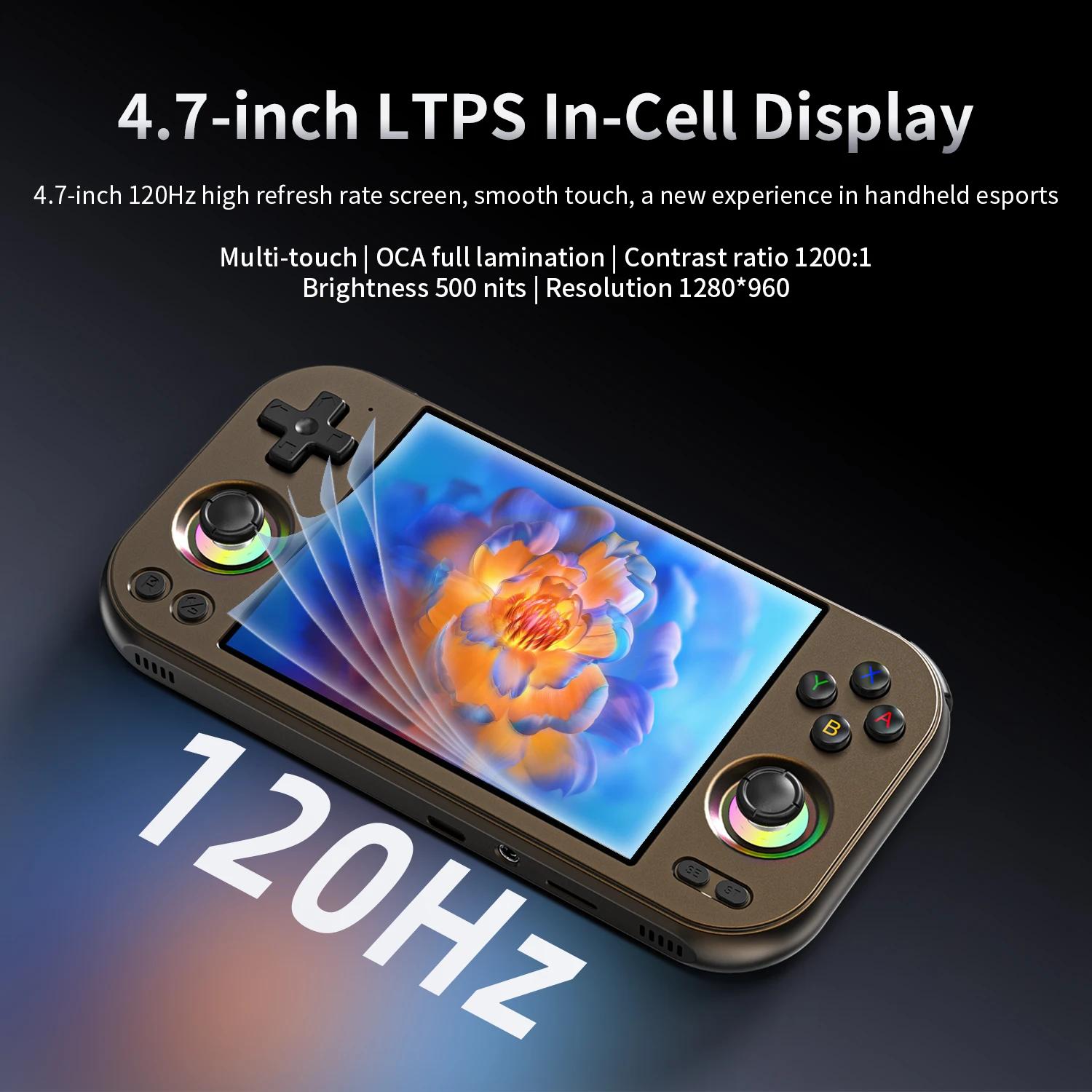 ANBERNIC RG 477M Console de jeu portable rétro 4.7 "LTPS écran dans le cellule dimension 8300 lecteu