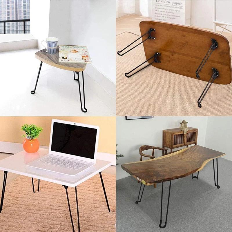 1 pièces pieds en épingle à cheveux en métal pied de Table pieds pliants bricolage pieds de bureau a