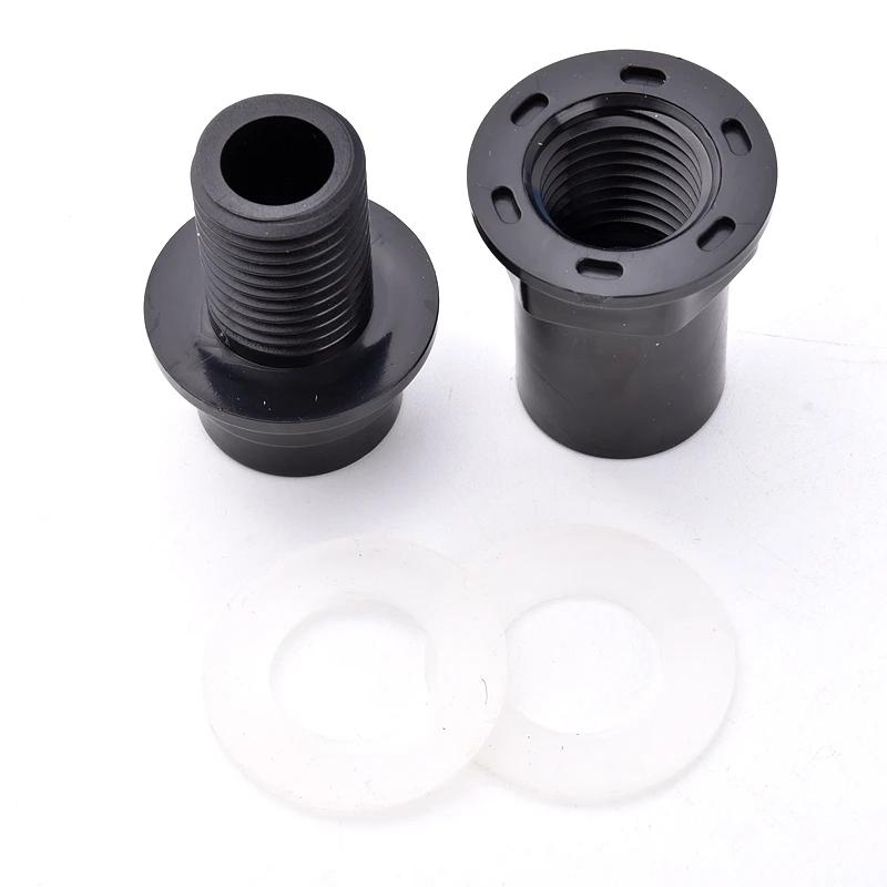 Connecteur d'aquarium noir/bleu/blanc, 20 ~ 50mm, tuyau étanche en PVC, raccord droit pour Aquarium,