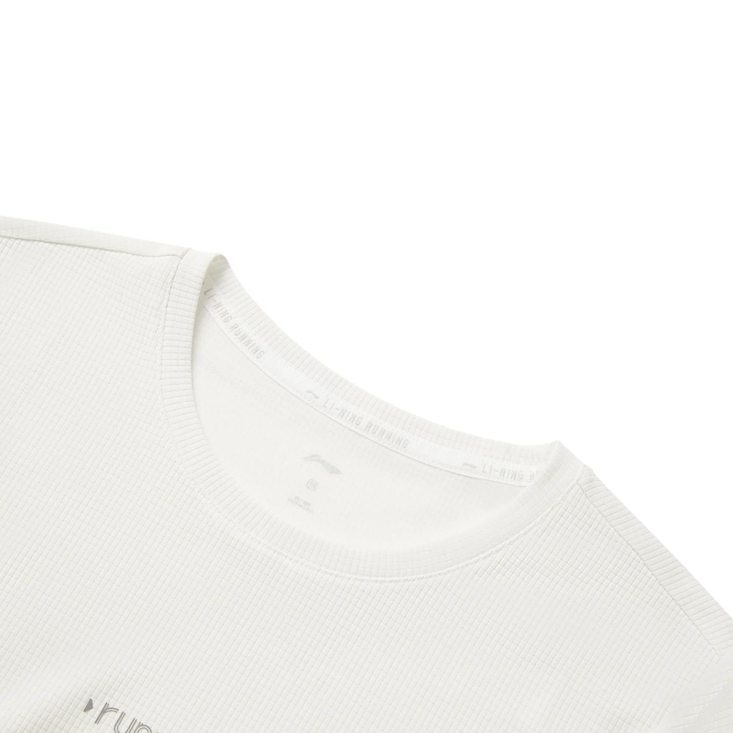 Li-ning femmes course sport T-Shirt AT AIR coupe régulière 3D raccord Polyester respirant doublure à