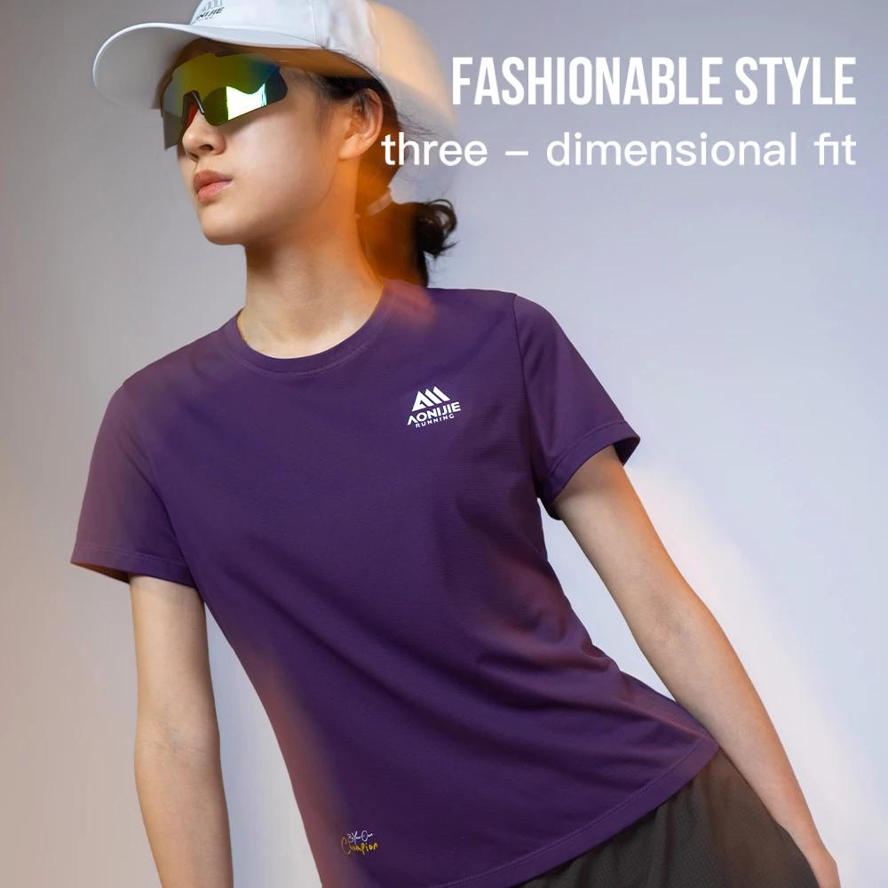 AONIJIE FW6231 femmes séchage rapide sport T-shirt sport en plein air respirant course Fitness sécha