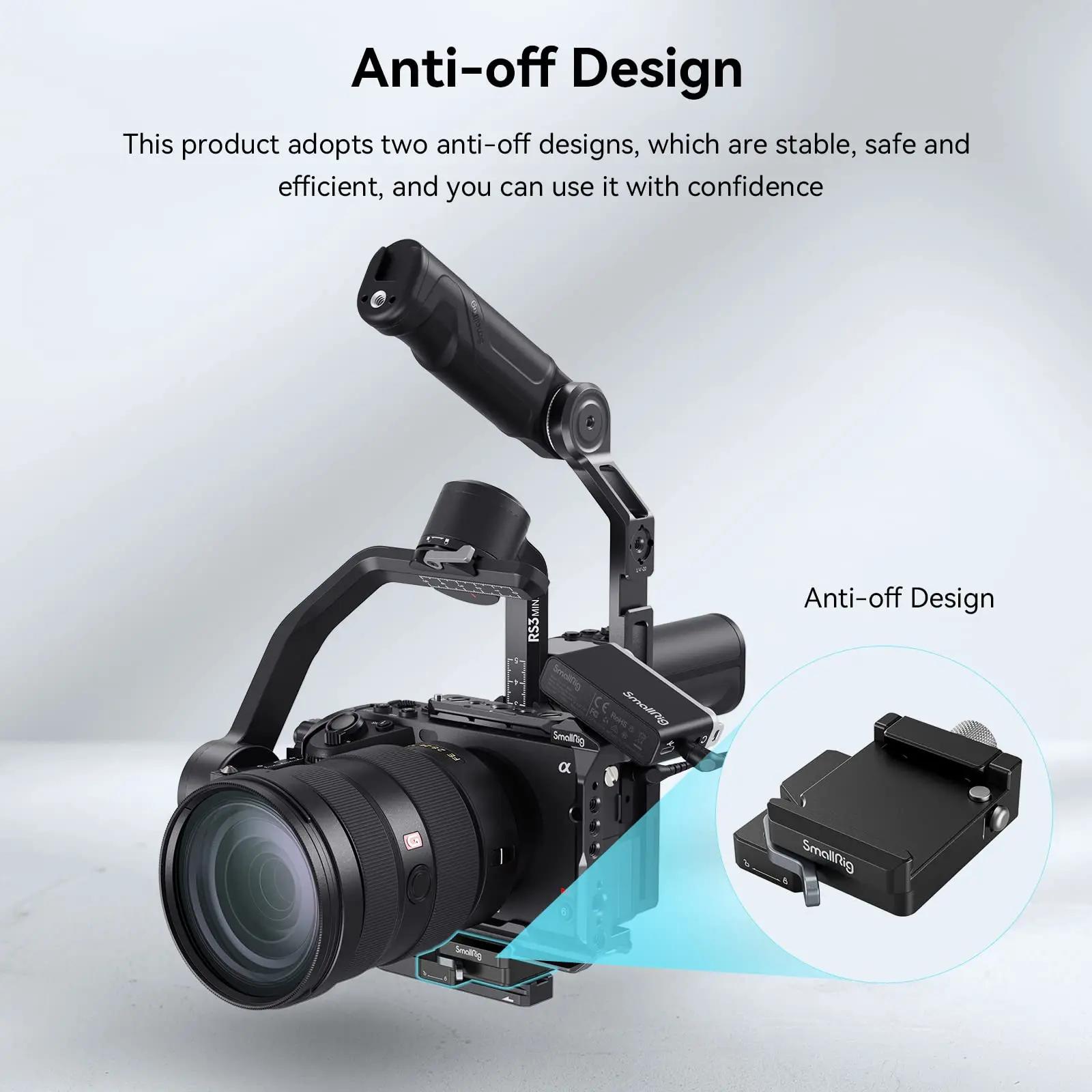 SmallRig RS 3 Mini pince à dégagement rapide pour DJI RS 3 Mini, plaque de montage arca-swiss, prise