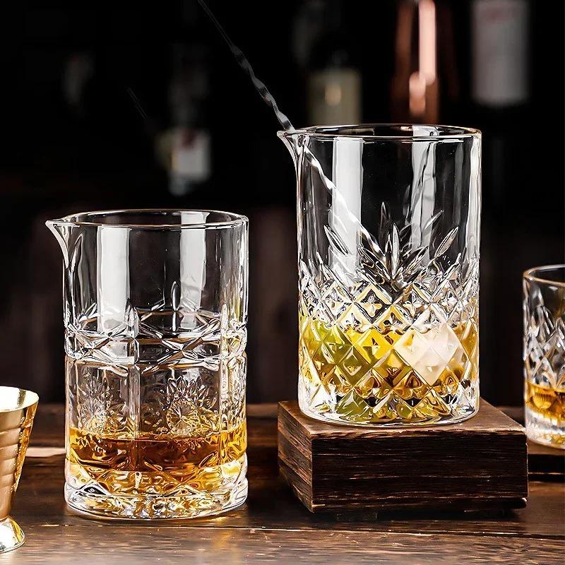 Shaker à Cocktail de 700ml, tasse en verre à whisky, tasse à agitation professionnelle pour Cocktail