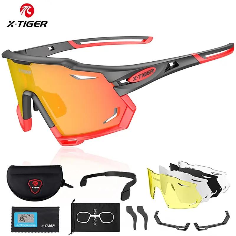 Lunettes de soleil polarisées photochromiques pour hommes, cyclisme, vtt, course, X-TIGER