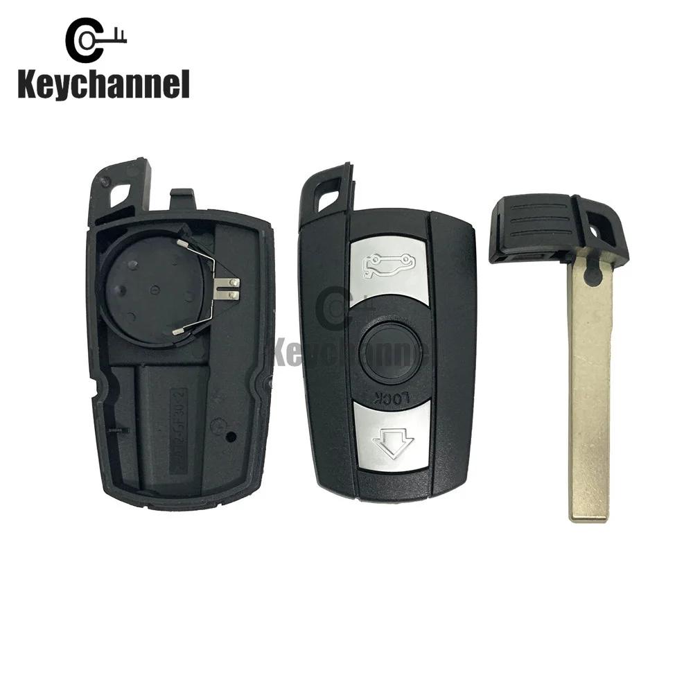 Keychannel Coquille de Clé À Distance de Voiture 3 Boutons Boîtier HU92 Clé pour BMW 1 3 5 6 Série E