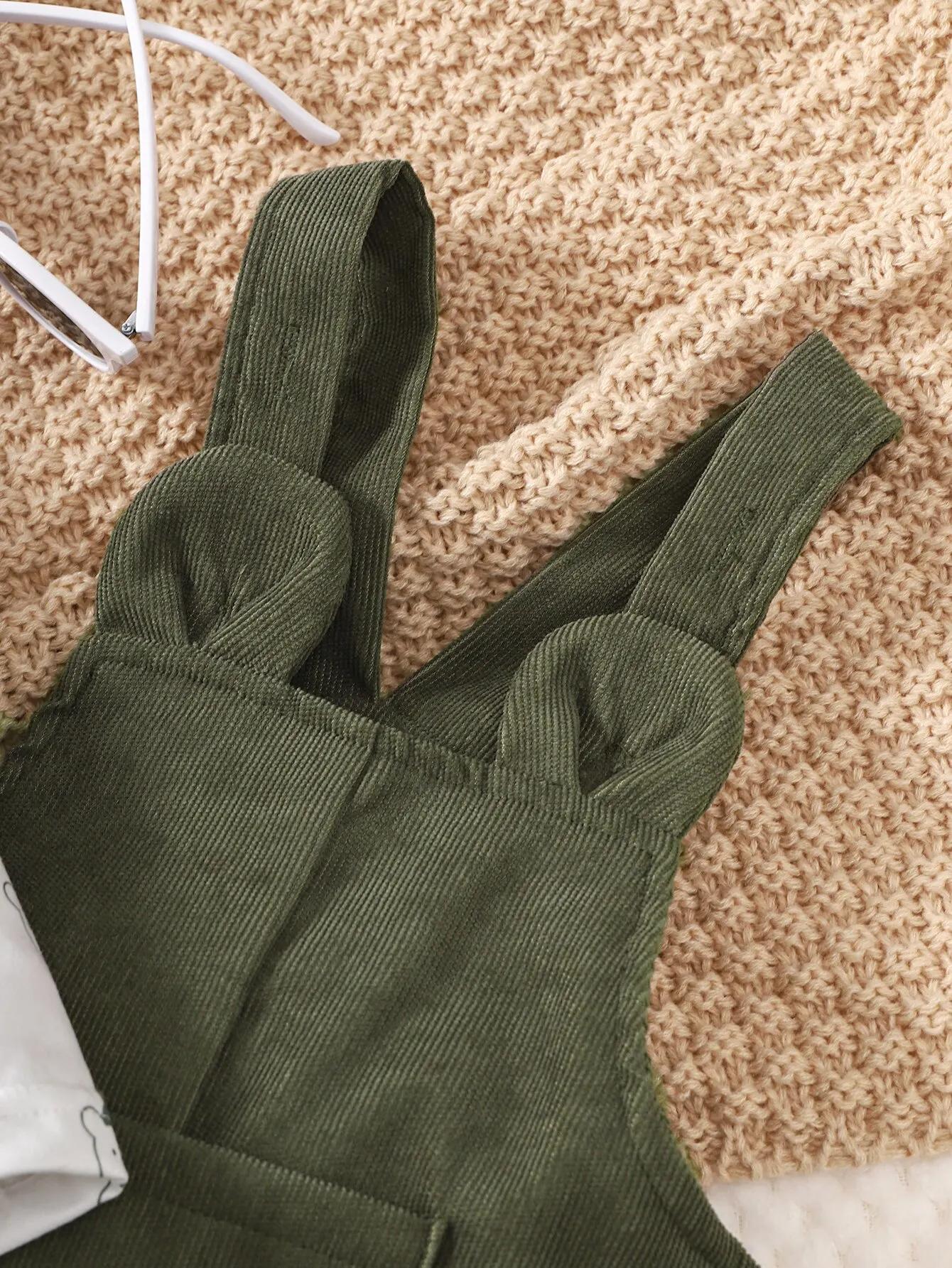 Ensemble de vêtements College petit ours pour bébé garçon, haut à manches longues, pantalon à bretel
