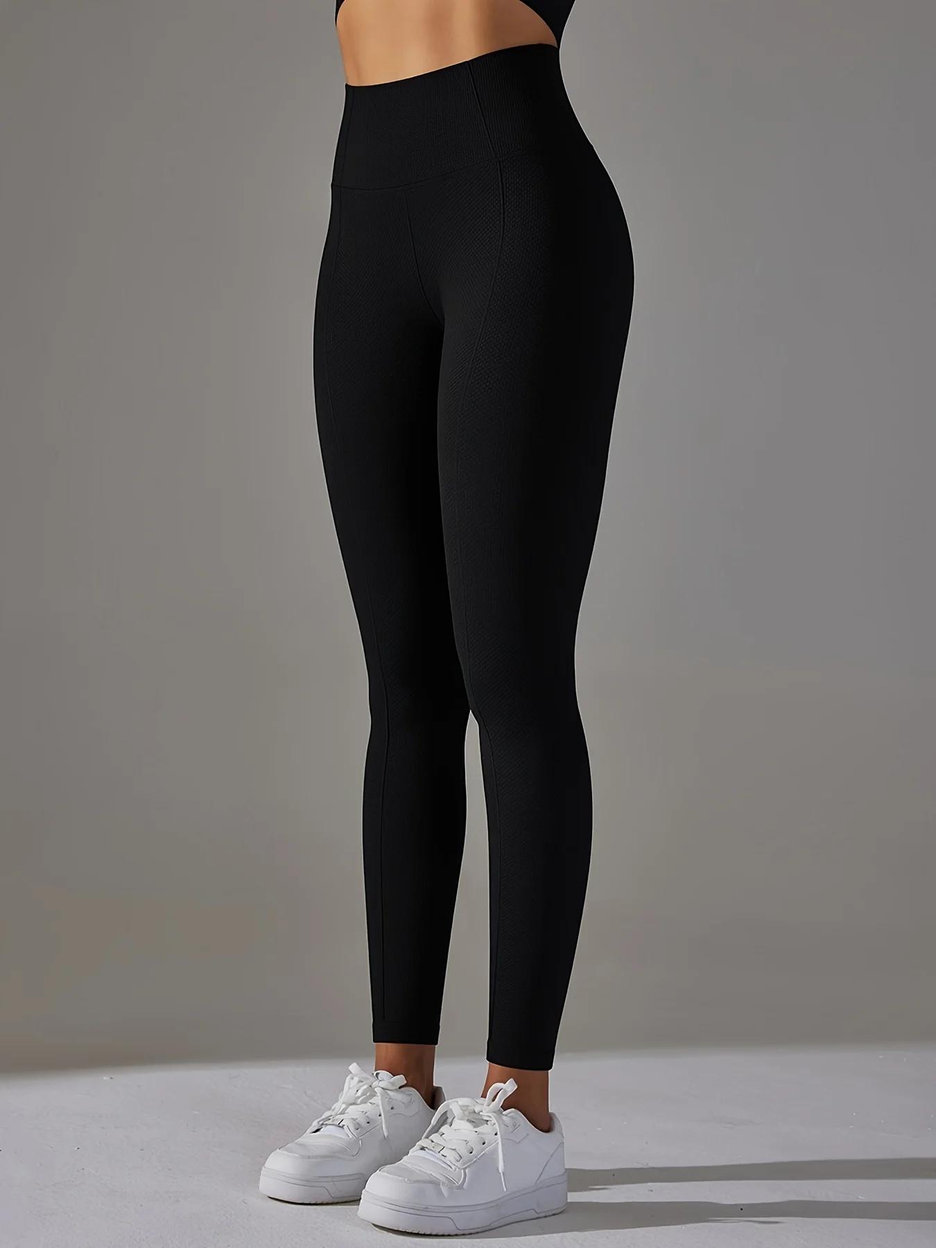 Pantalon de yoga de sport jacquard à pois de golf taille haute sans couture et levage des hanches