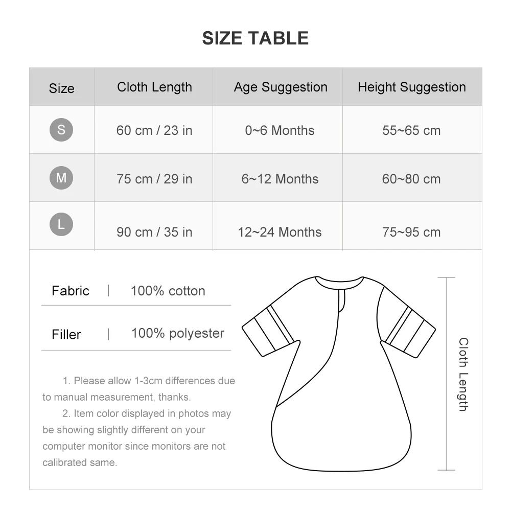 Sac de couchage pour bébé de 0 à 24 mois, avec manches amovibles, couverture anti-coup de pied, sacs