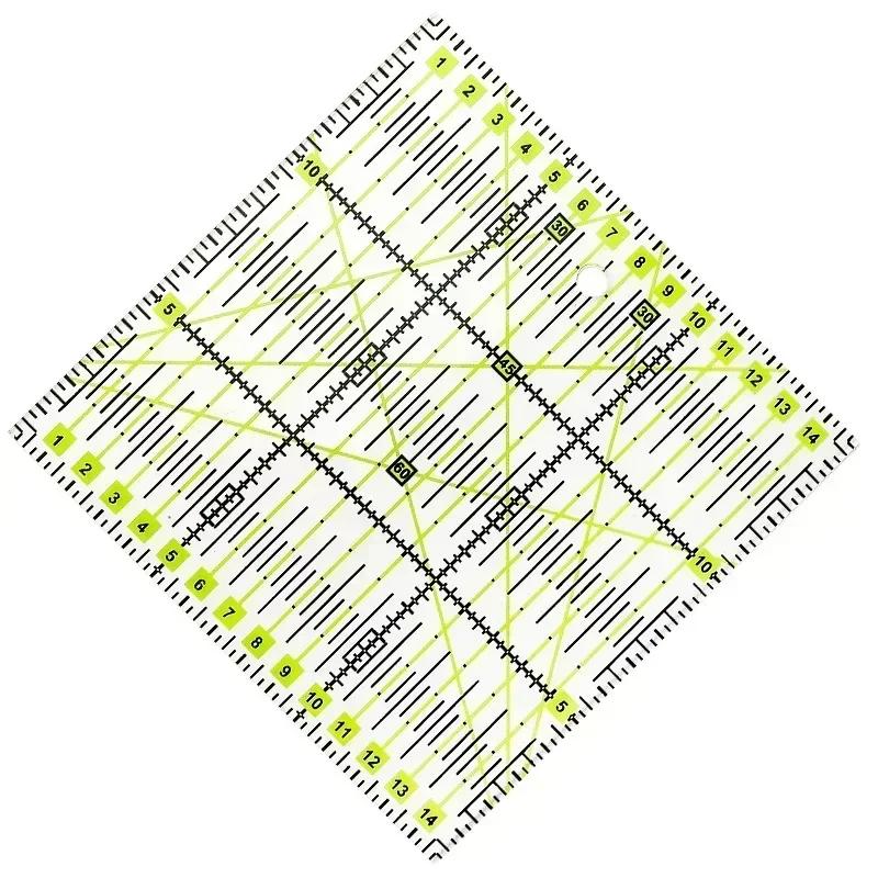 Règle de Patchwork de Quilting de 15cm, 1/2 pièces, règle de coupe de tissu, règles de couture en ac