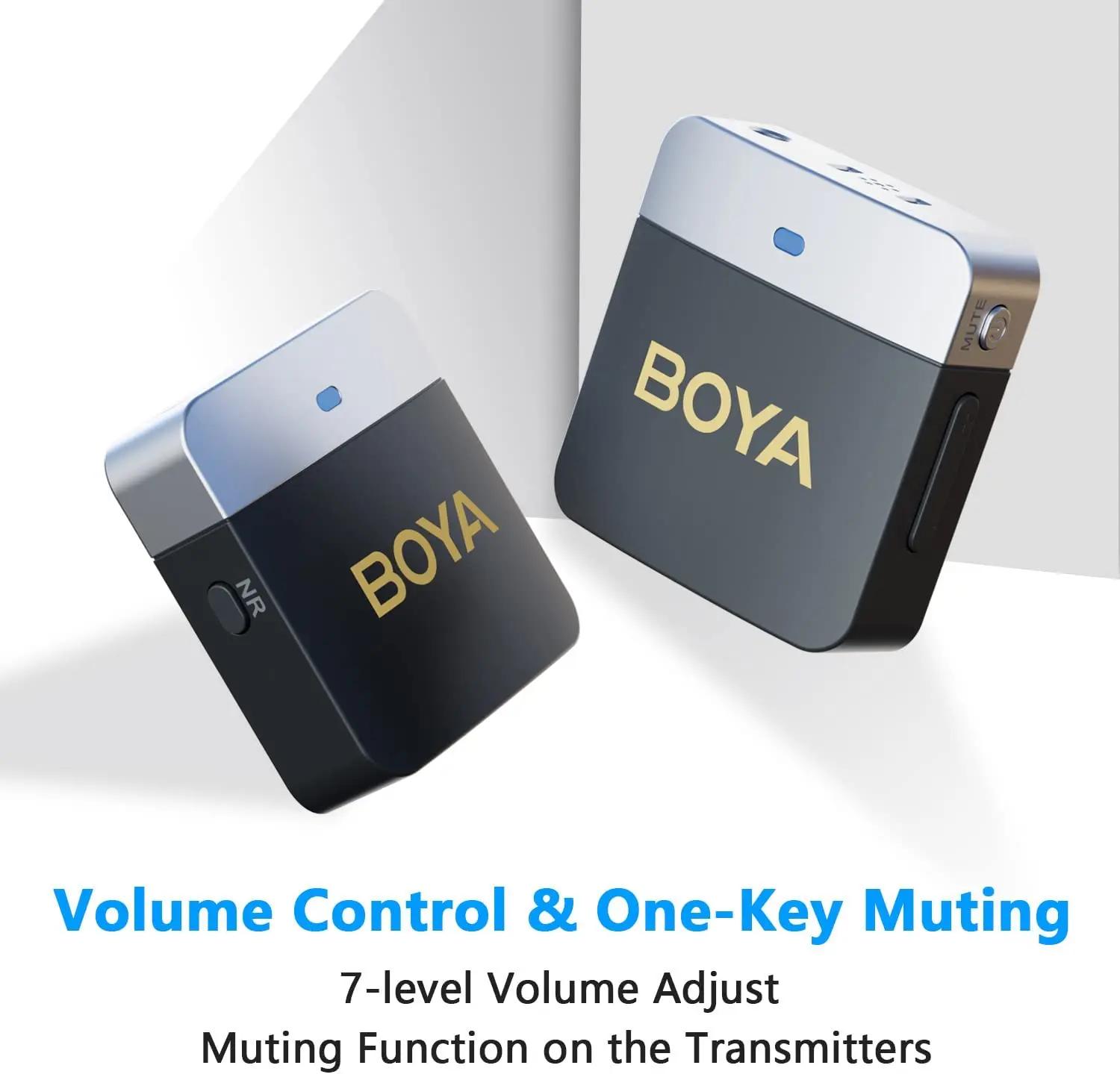 BOYA BY-M1V Microphone à condensateur Lavalier sans fil pour iPhone Android Smartphone caméra PC de