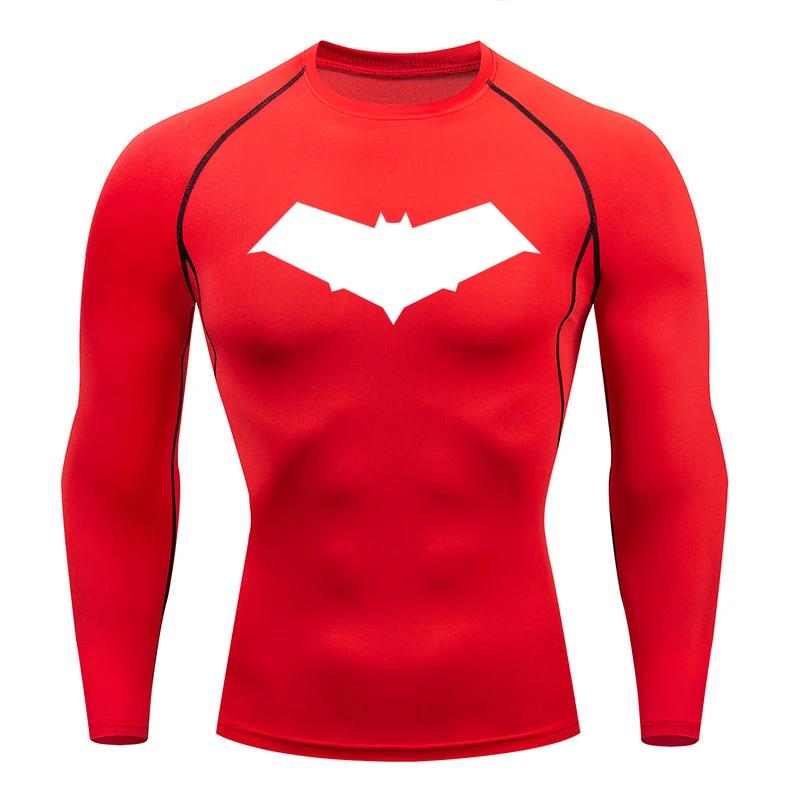T-shirt compression homme séchage rapide sport fitness course musculation respirant noir