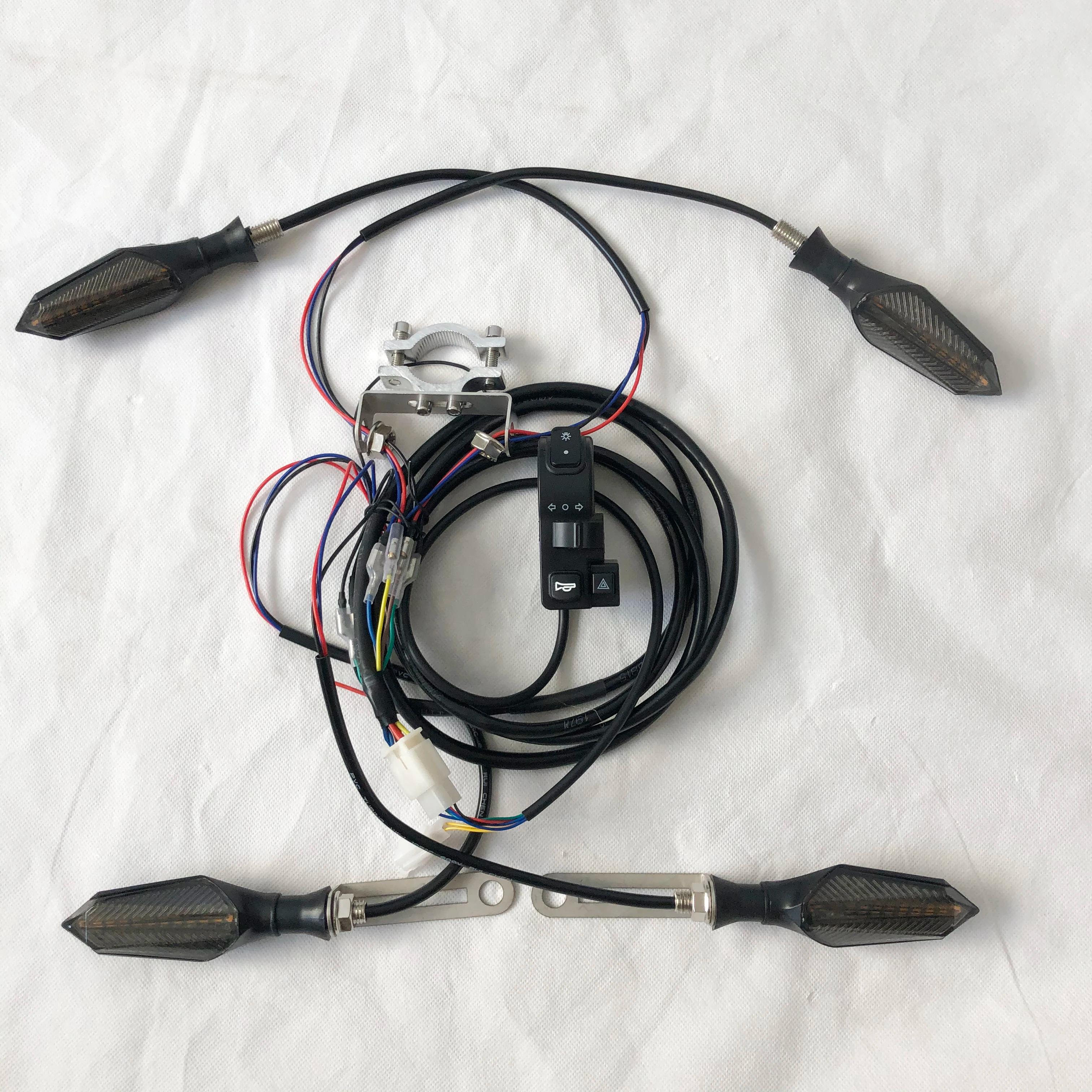 Clignotant LED 48v 60v pour vélo et Scooter électrique, clignotant étanche pour moto, clignotant pou