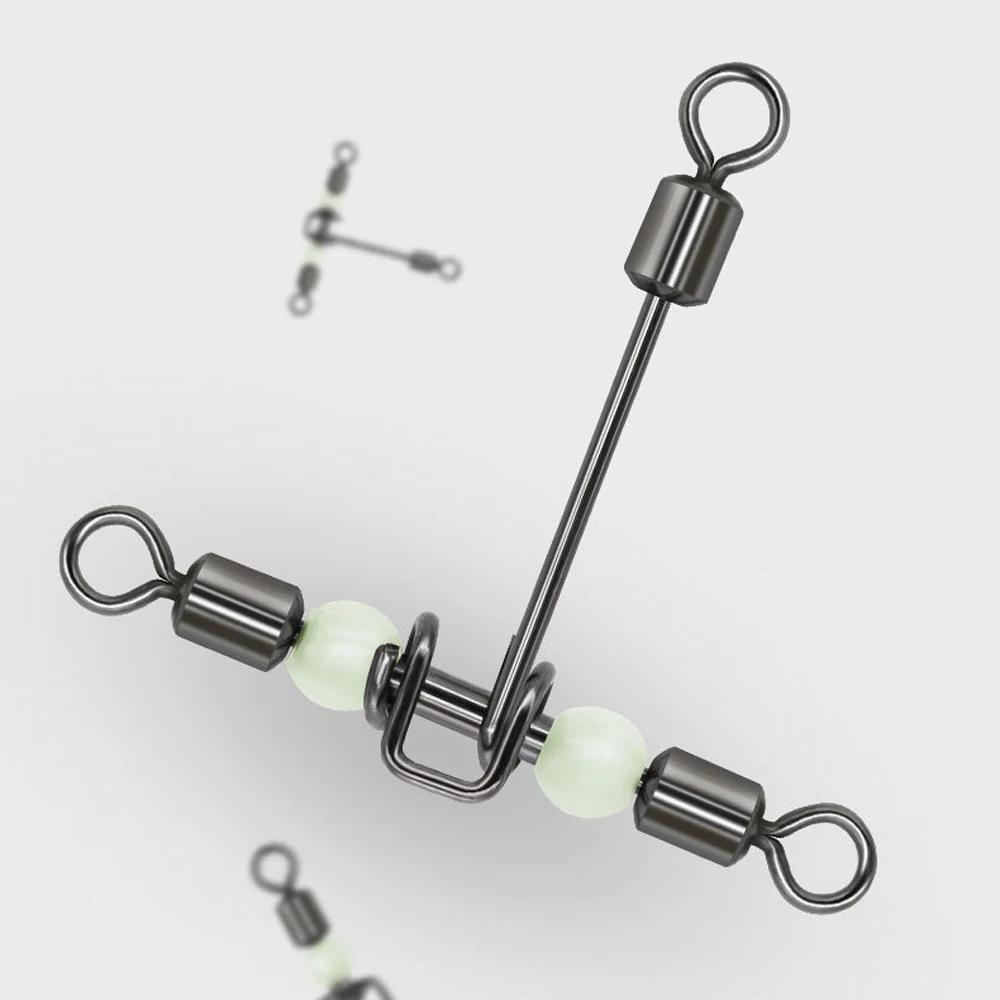DNDYUJU 10 pièces 3 voies lumineux en forme de T transversale pivotant avec perles perles émerillons