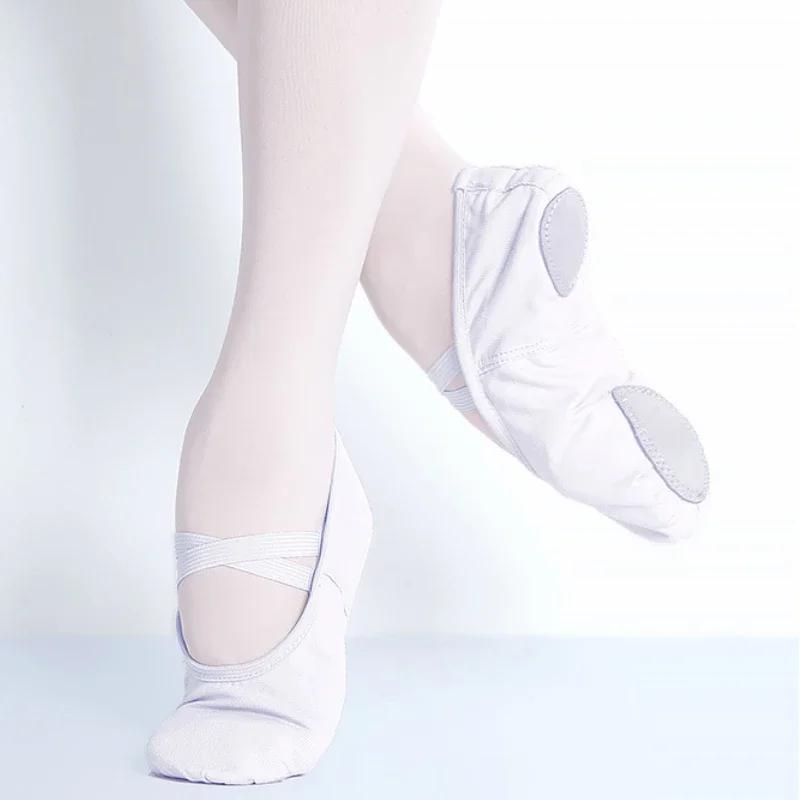 Chaussures de Ballet à bout en tissu pour filles, chaussures de danse classiques modernes pour adult