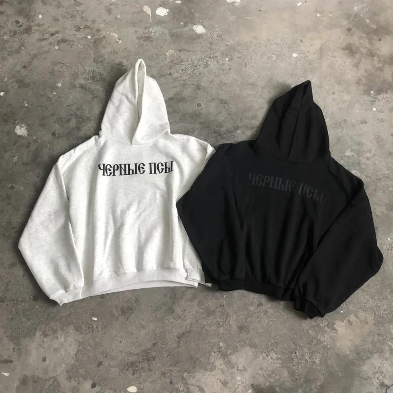 SAINT OF MICHAEL mode 1:1 KANYE WEST Streetwear sweat DONDA imprimé velours décontracté ample surdim
