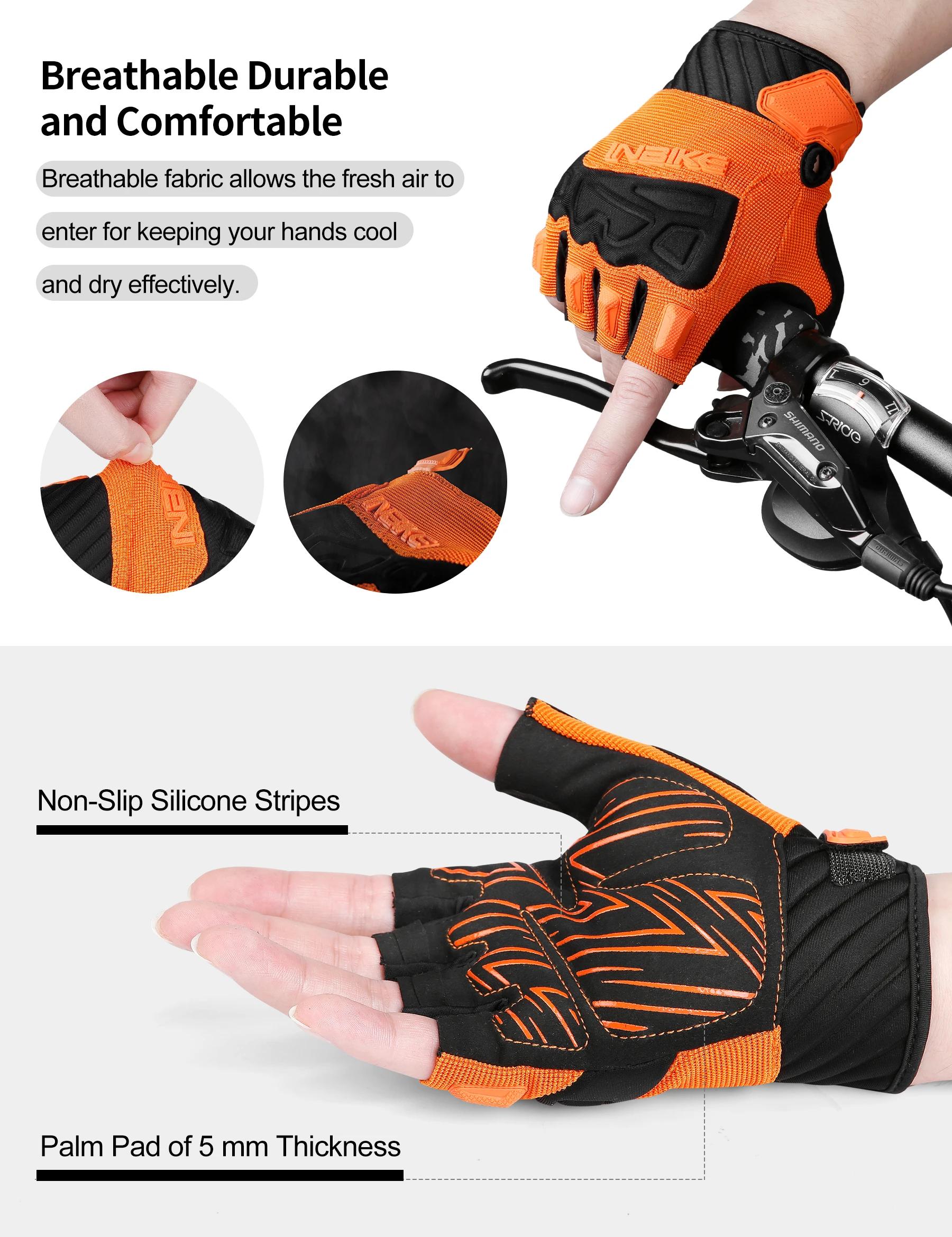 INBIKE 2023 nouveauté gants de vélo vtt été demi doigt gants de cyclisme pour hommes femmes respiran
