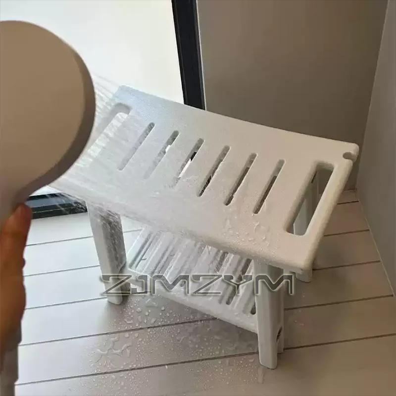 Tabouret de douche pliable et antidérapant pour femmes âgées et enceintes, banc de salle de bain, si